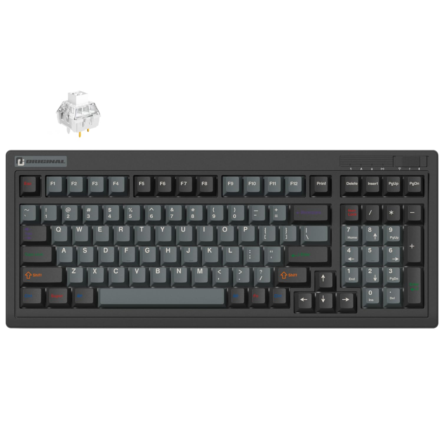 Amazon.com: FL·ESPORTS OG98 Retro Mechanical Keyboard Wireless 2.4